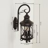 Zurich Muurlamp Bruin, houtlook, 3-lichts