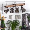 Aduard Plafondlamp Bruin, Zwart, 4-lichts