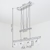 Globine Hanglamp LED Chroom, 4-lichts