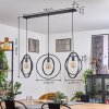 Tercel Hanglamp Donkerbruin, Nikkel mat, Zwart, 3-lichts