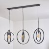 Tercel Hanglamp Donkerbruin, Nikkel mat, Zwart, 3-lichts
