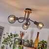 Ballis Plafondlamp Natuurlijke kleuren, Zwart, 3-lichts