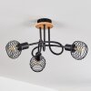 Ballis Plafondlamp Natuurlijke kleuren, Zwart, 3-lichts