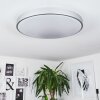 Buris Plafondpaneel LED Zilver, 1-licht, Afstandsbediening