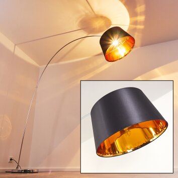 Lillby Staande lamp Grijs, 1-licht, Stoffen kap