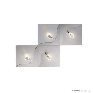 Grossmann FLOW Plafondlamp LED Aluminium, 4-lichts