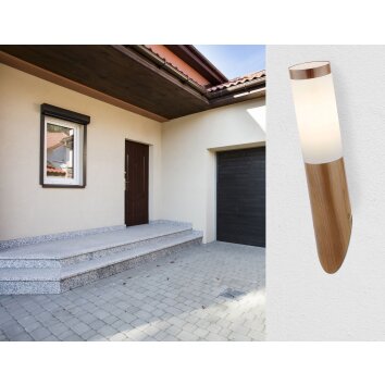 Globo BOSTON Buiten muurverlichting houtlook, 1-licht