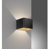 Fischer-Honsel Dan Muurlamp LED Zwart, 1-licht