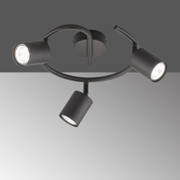 Fischer-Honsel Vano Plafondlamp Zwart, 4-lichts