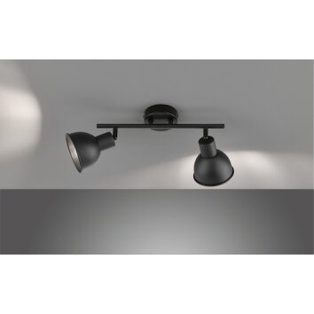 Fischer-Honsel Speedy Plafondlamp Zwart, 2-lichts