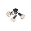 Fischer-Honsel Straw Plafondlamp Zwart, 3-lichts