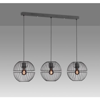 Fischer-Honsel Drops Hanglamp Zwart, 1-licht