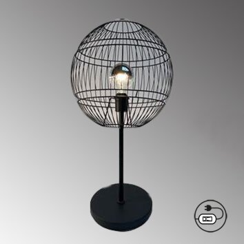 Fischer-Honsel Drops Tafellamp Zwart, 1-licht