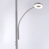 Leuchten-Direkt LOLAsmart-ROCCO Staande lamp LED Staal geborsteld, 1-licht, Afstandsbediening