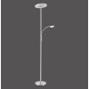 Leuchten-Direkt LOLAsmart-ROCCO Staande lamp LED Staal geborsteld, 1-licht, Afstandsbediening