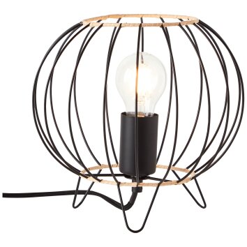 Brilliant-Leuchten Silemia Tafellamp Natuurlijke kleuren, Zwart, 1-licht