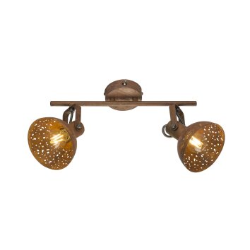 Globo CELINE Plafondlamp Roest, 2-lichts