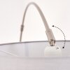 Wiby Staande lamp Nikkel mat, 1-licht, Stoffen lampenkap