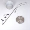Wiby Staande lamp Nikkel mat, 1-licht, Stoffen lampenkap