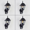 Naofe Buiten muurverlichting Zwart, 1-licht, Bewegingsmelder