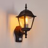 Naofe Buiten muurverlichting Zwart, 1-licht, Bewegingsmelder