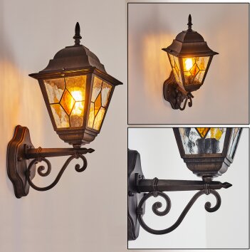 Chatelain Buiten muurverlichting Koperkleurig, Zwart, 1-licht