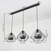 Uarau Hanglamp Zwart, 3-lichts