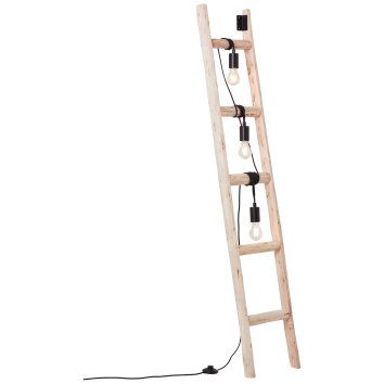 Brilliant Ladder Staande lamp Natuurlijke kleuren, Zwart, 3-lichts