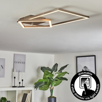 Doyon Plafondlamp LED Nikkel mat, 1-licht