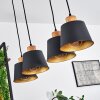 Tatodere Hanglamp Bruin, Zwart, 4-lichts