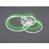 Trio-Leuchten Winona Plafondlamp LED Nikkel mat, 2-lichts, Afstandsbediening, Kleurwisselaar