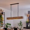 Olomouc Hanglamp Natuurlijke kleuren, Zwart, 4-lichts