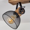 Orny Plafondlamp Hout donker, Zwart, 2-lichts