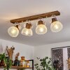 Orny Plafondlamp Bruin, Wit, 4-lichts