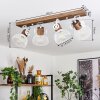 Orny Plafondlamp Bruin, Wit, 4-lichts