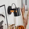 Rebbenas Muurlamp Natuurlijke kleuren, Zwart, 1-licht