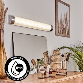Morges Spiegellamp LED Chroom, Glitter effect, Wit, 1-licht