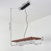 Versoix Hanglamp LED Chroom, Zwart, 1-licht