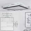 Gailingen Plafondpaneel LED Wit, 1-licht