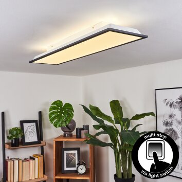 Salmi Plafondpaneel LED Zwart, Wit, 1-licht