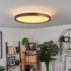 Buris Plafondlamp LED Zwart, Wit, 1-licht, Afstandsbediening