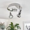 Morges Plafondlamp LED Chroom, Nikkel mat, 2-lichts