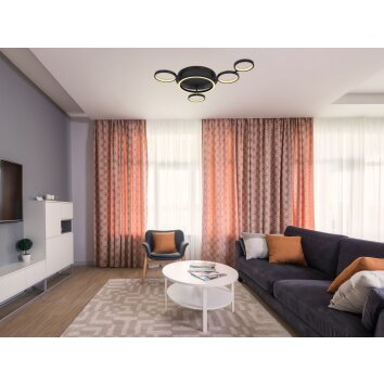 Globo ANTONIUS Plafondlamp LED Zwart, 1-licht