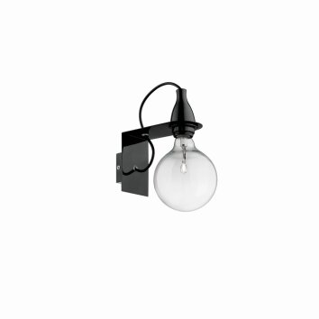 Ideallux MINIMAL Muurlamp Zwart, 1-licht