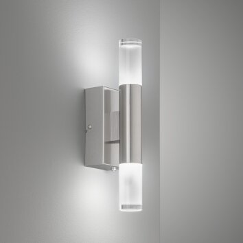Fischer-Honsel Nyra Muurlamp LED Nikkel mat, 2-lichts