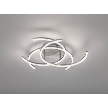 Fischer-Honsel Visby Plafondlamp LED Nikkel mat, 3-lichts, Afstandsbediening