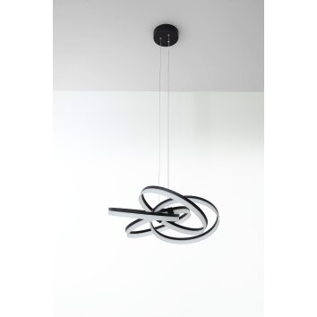 SCHÖNER-WOHNEN-Kollektion Loop Hanglamp LED Zwart, 1-licht