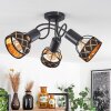Tarasp Plafondlamp Zwart, 3-lichts