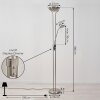 Rom Staande lamp LED Nikkel mat, 2-lichts