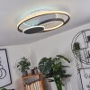 Kolo Plafondlamp LED Zwart, Wit, 1-licht
